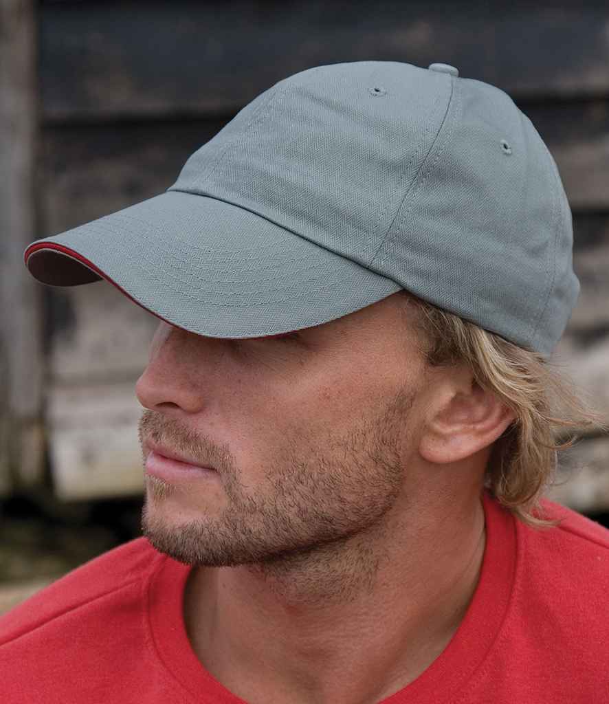 Result Herringbone Cap - Grey/Red