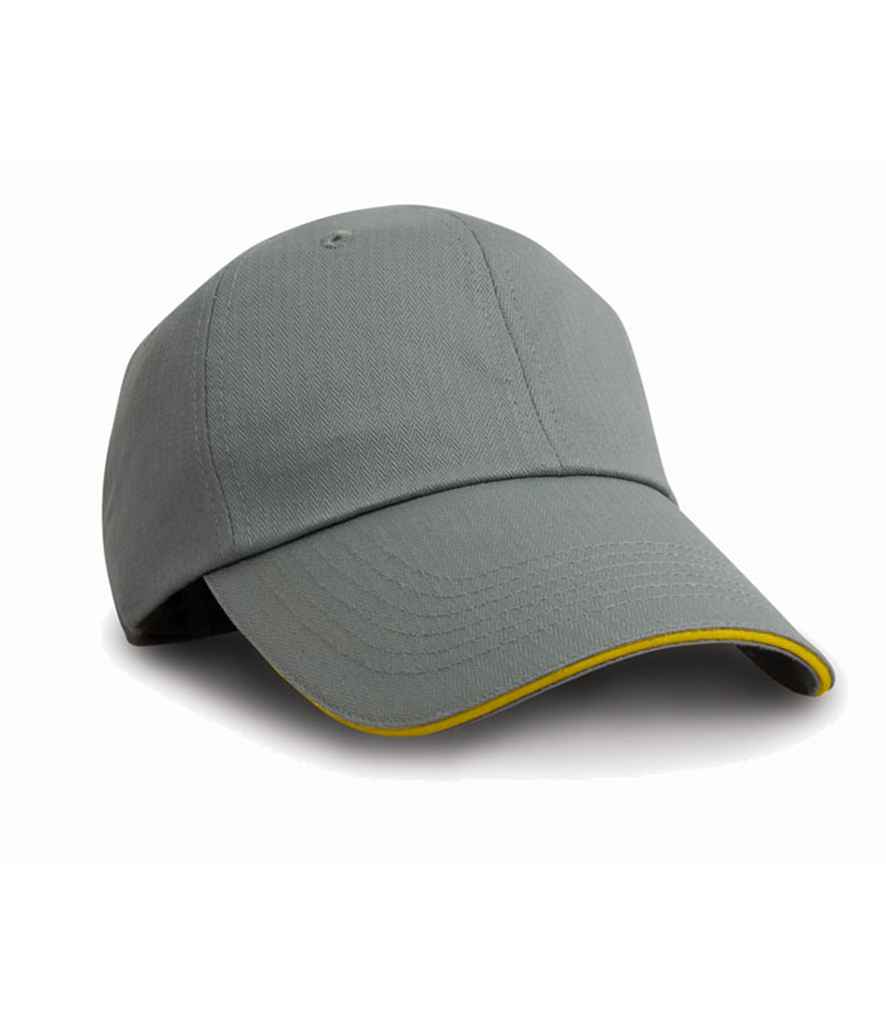 Result Herringbone Cap - Grey/Yellow