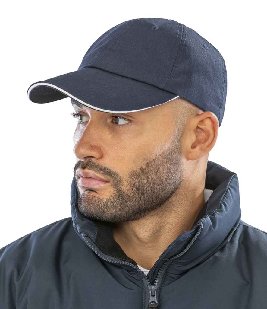 Result Herringbone Cap - Navy/White