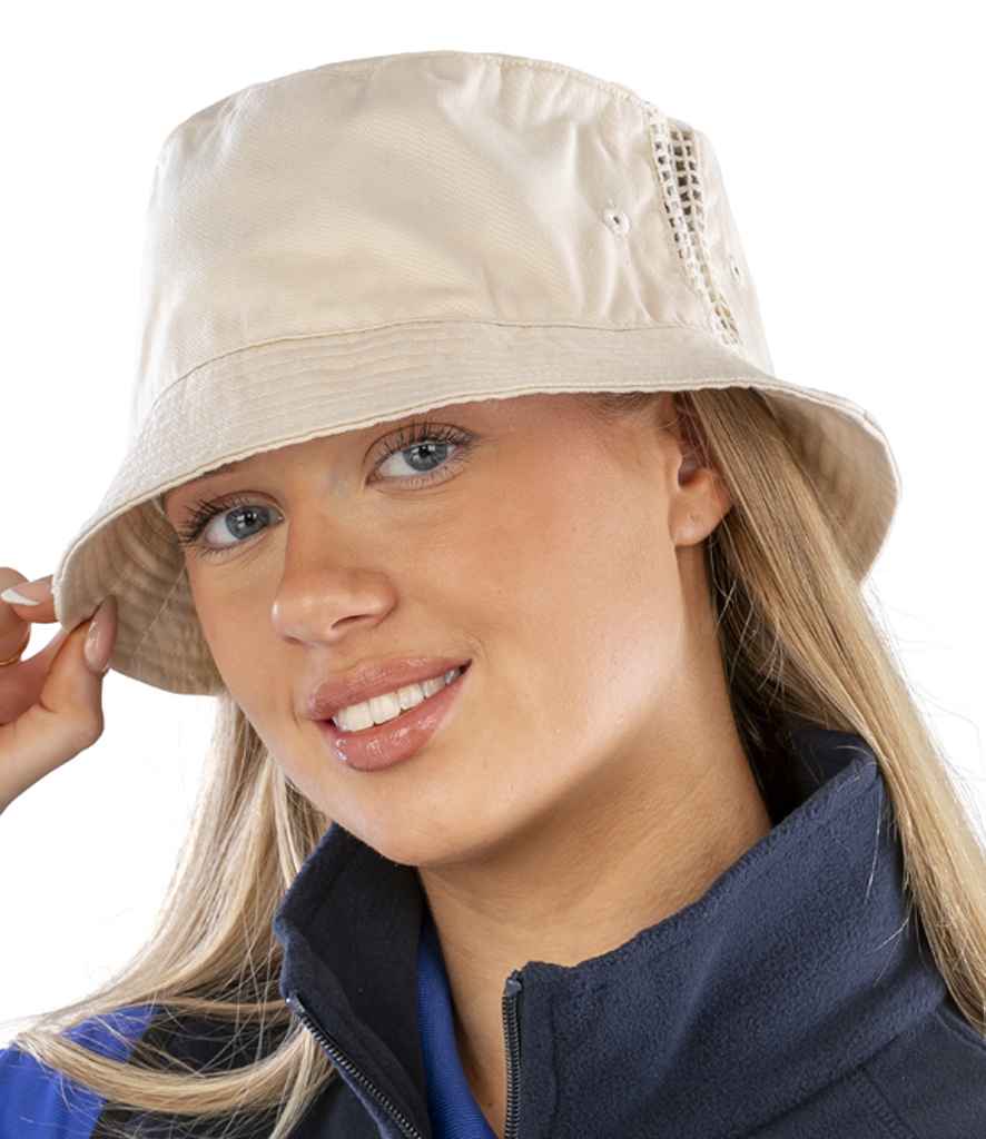 Result Deluxe Washed Cotton Bucket Hat - Natural