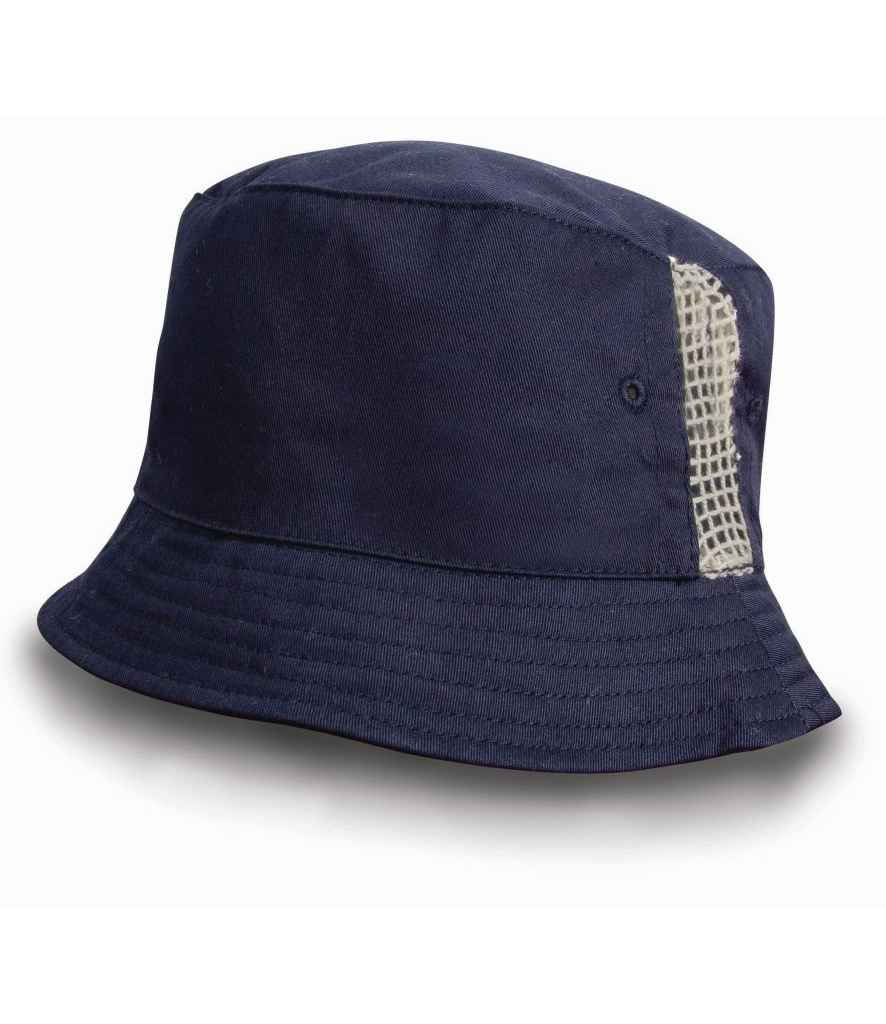 Result Deluxe Washed Cotton Bucket Hat - Navy