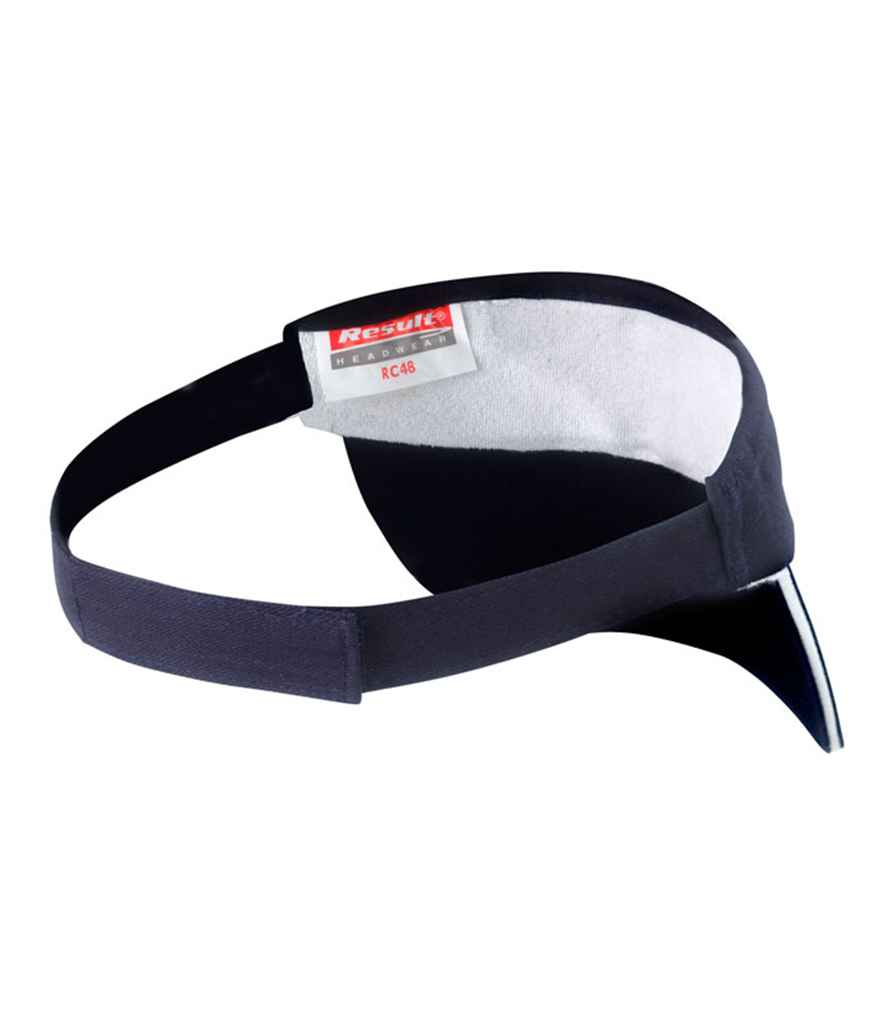 Result Herringbone Sun Visor - Navy/White