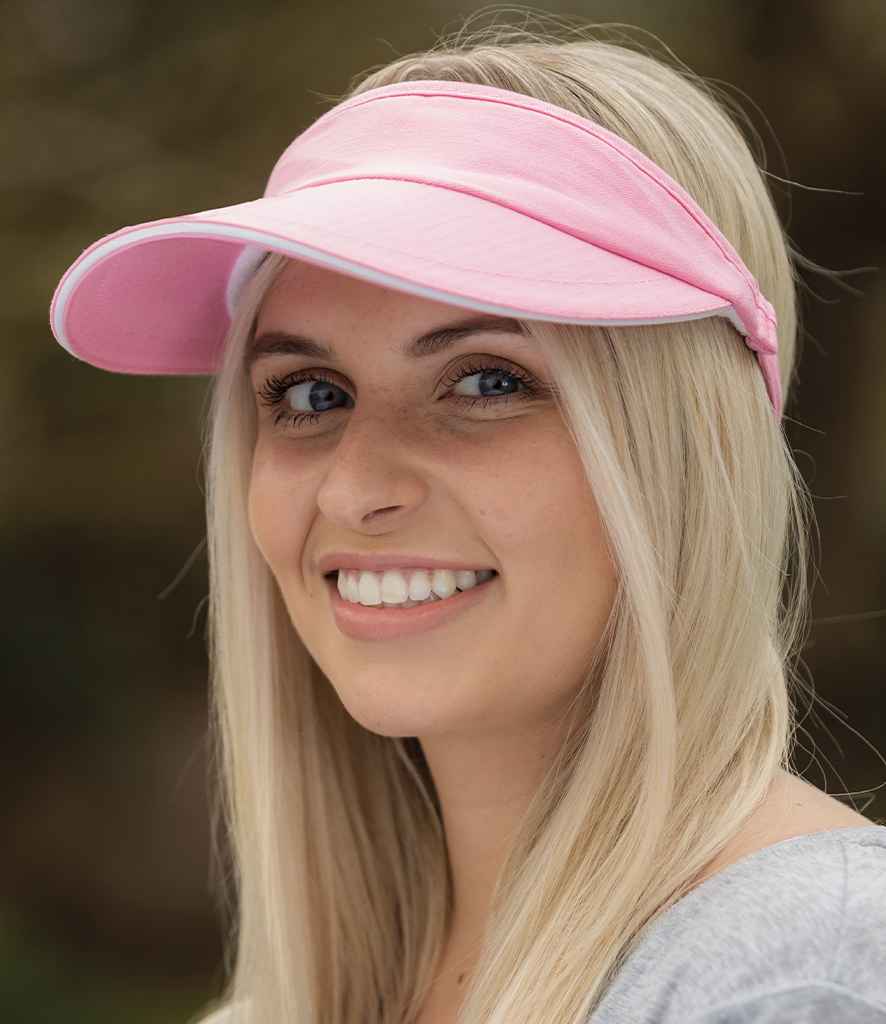 Result Herringbone Sun Visor - Pink/White