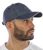 Result Washed Fine Line Cotton Cap - Navy