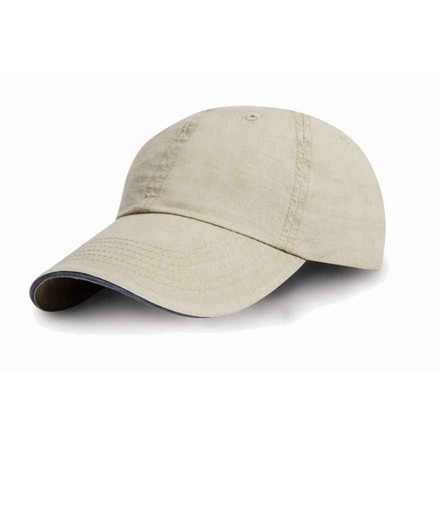Result Washed Fine Line Cotton Cap - Putty