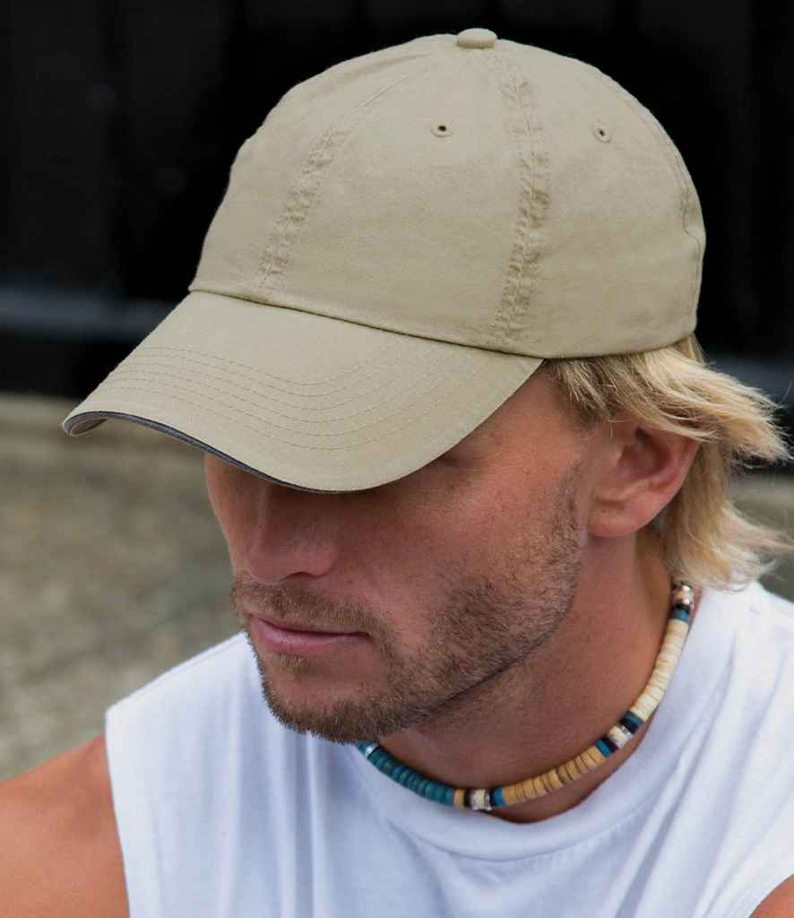 Result Washed Fine Line Cotton Cap - Putty