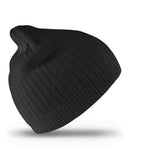 Result Cotton Knitted Beanie - Black