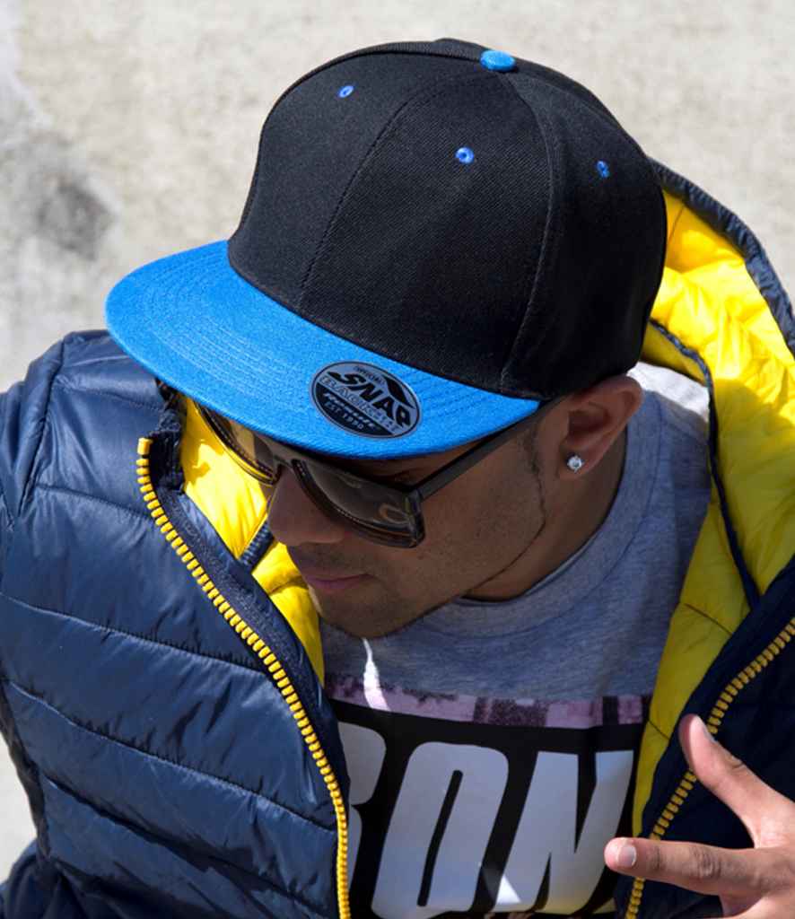 Result Contrast Bronx Snapback Cap - Black/Azure
