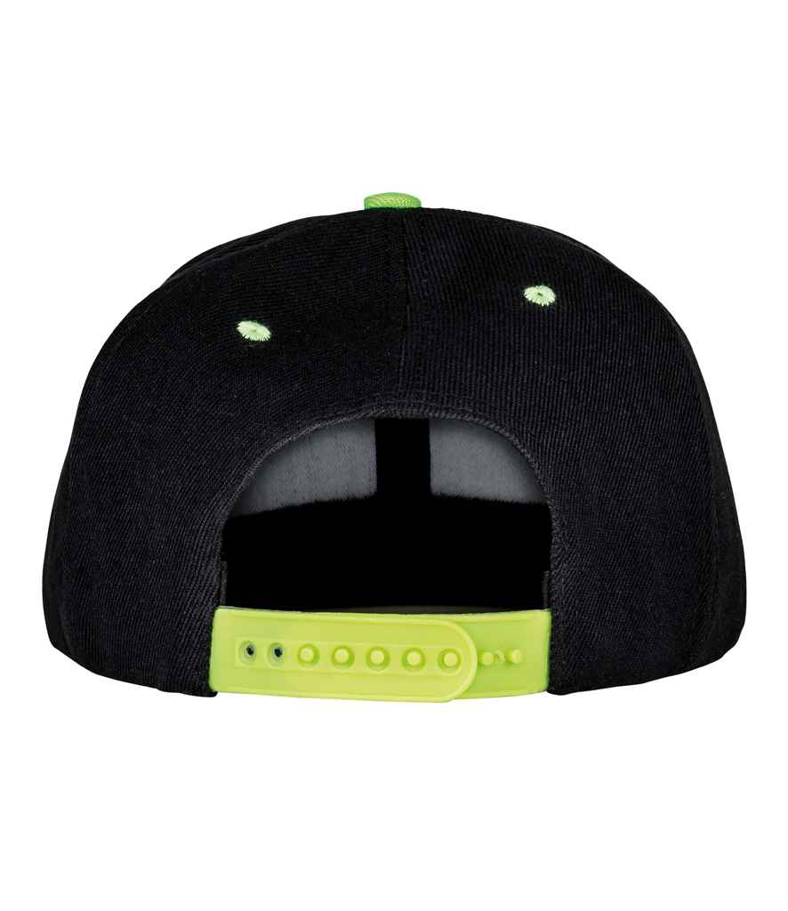 Result Contrast Bronx Snapback Cap - Black/Lime Green
