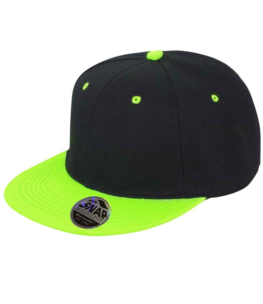 Result Contrast Bronx Snapback Cap - Black/Lime Green
