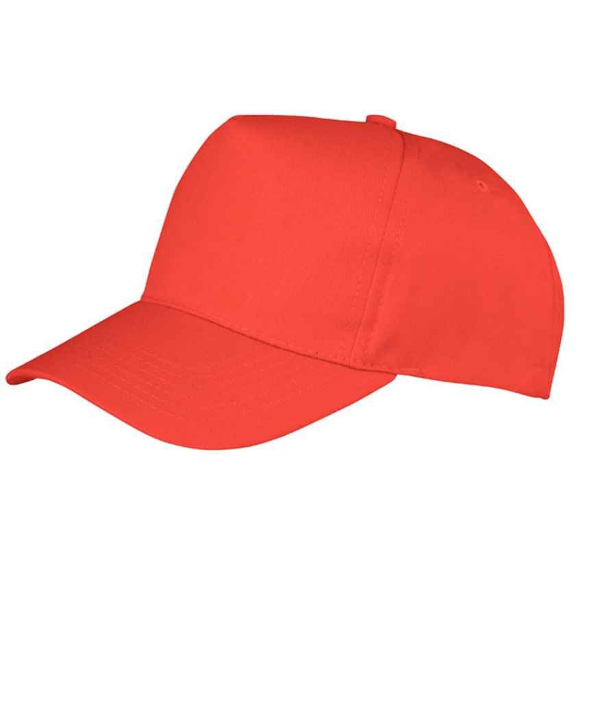 Result Kids Boston 5 Panel Printers Cap - Red