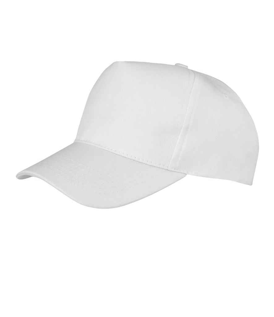 Result Kids Boston 5 Panel Printers Cap - White