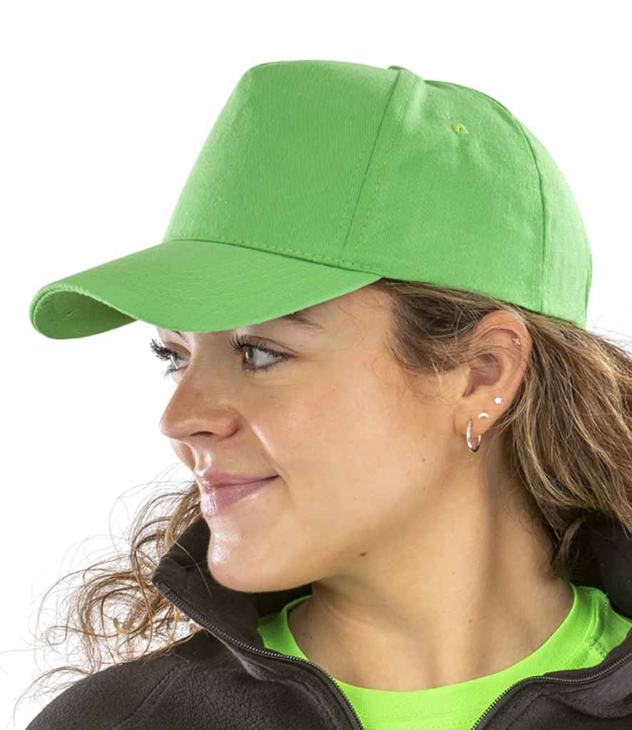 Result Boston 5 Panel Printers Cap - Apple Green