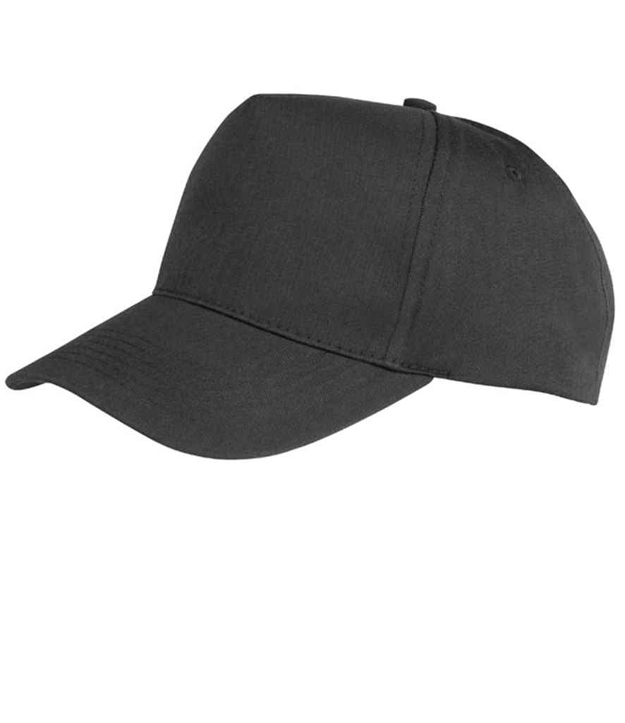 Result Boston 5 Panel Printers Cap - Black