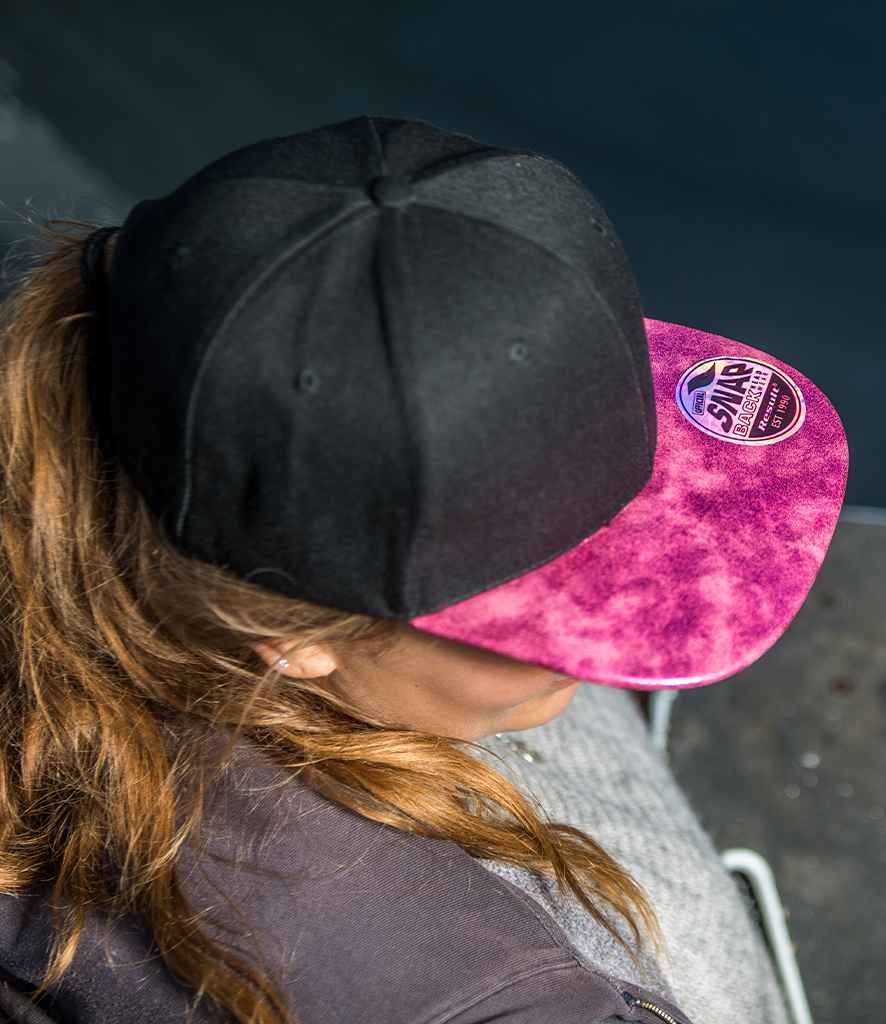 Result Bronx Glitter Snapback Cap - Black/Pink
