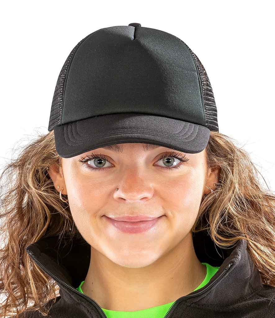 Result Core 1/2 Mesh Truckers Cap - Black