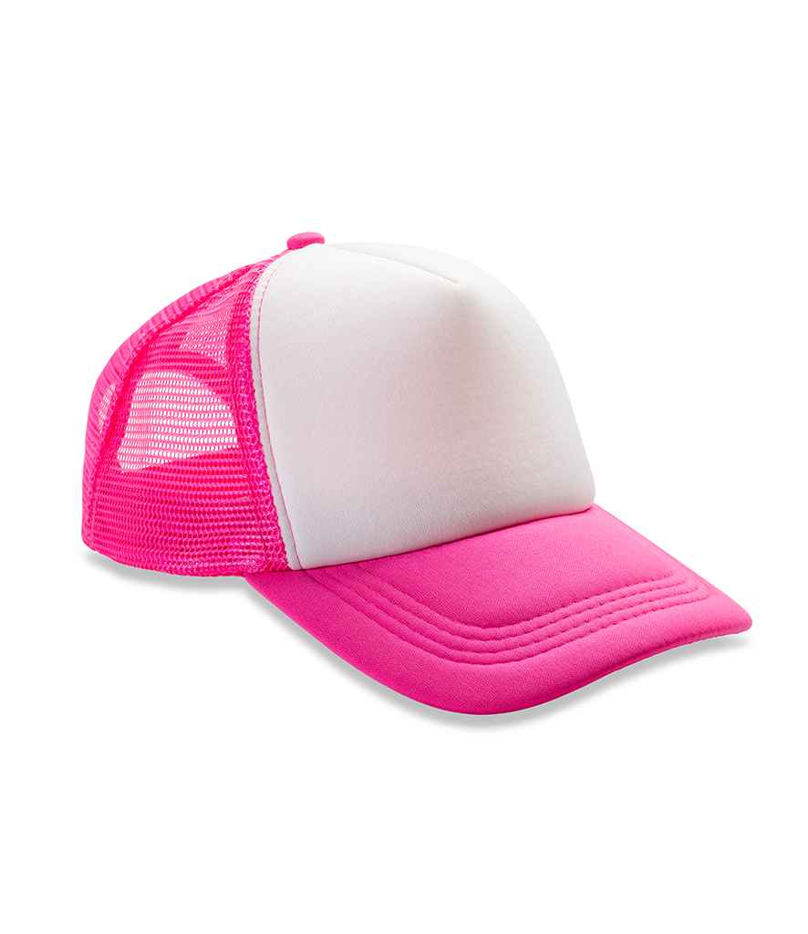 Result Core 1/2 Mesh Truckers Cap - Super Pink/White