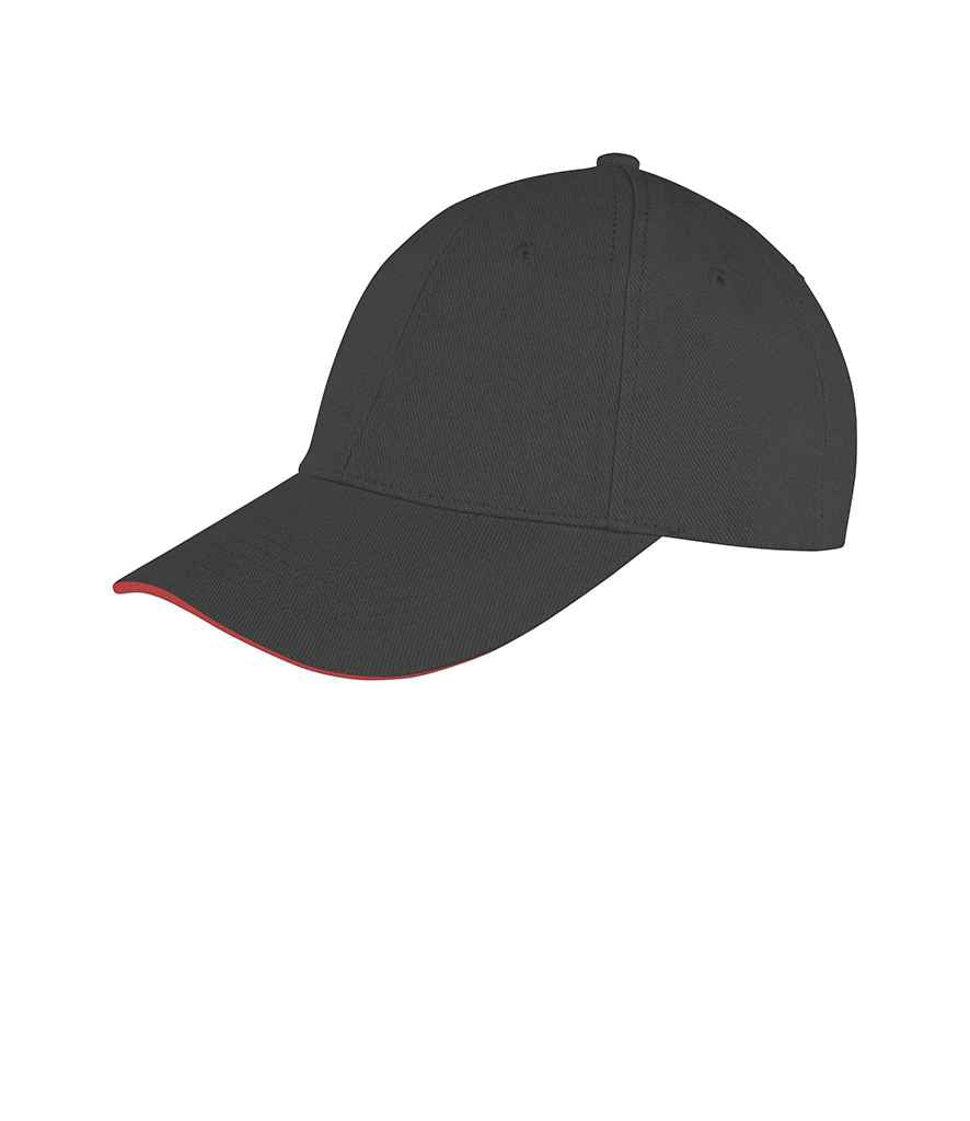 Result Memphis Sandwich Peak Cap - Black/Red
