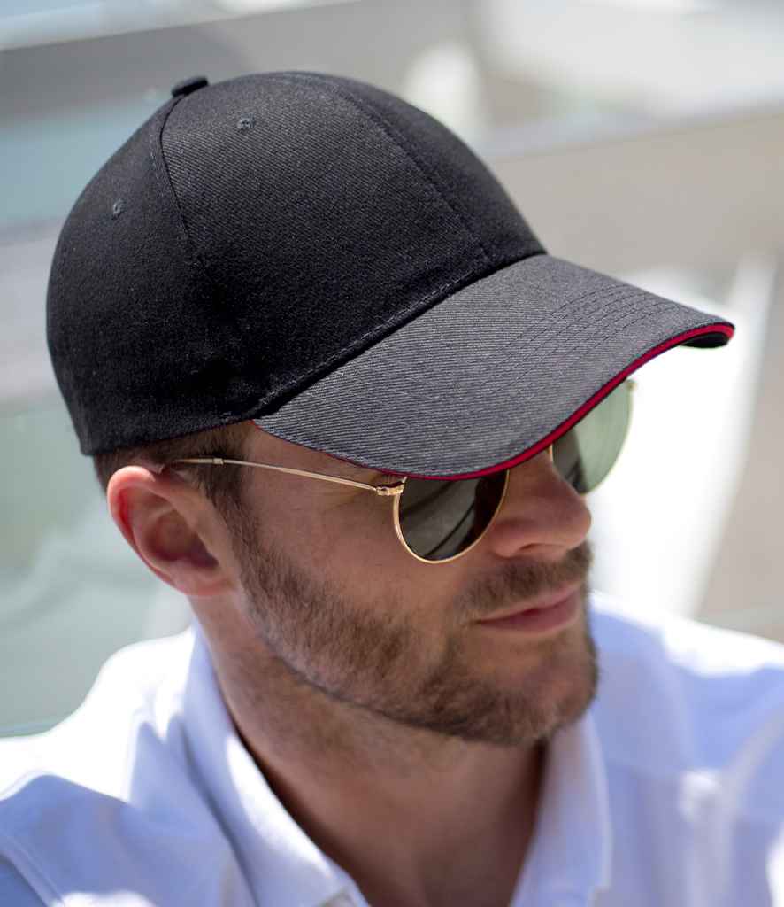 Result Memphis Sandwich Peak Cap - Black/Red