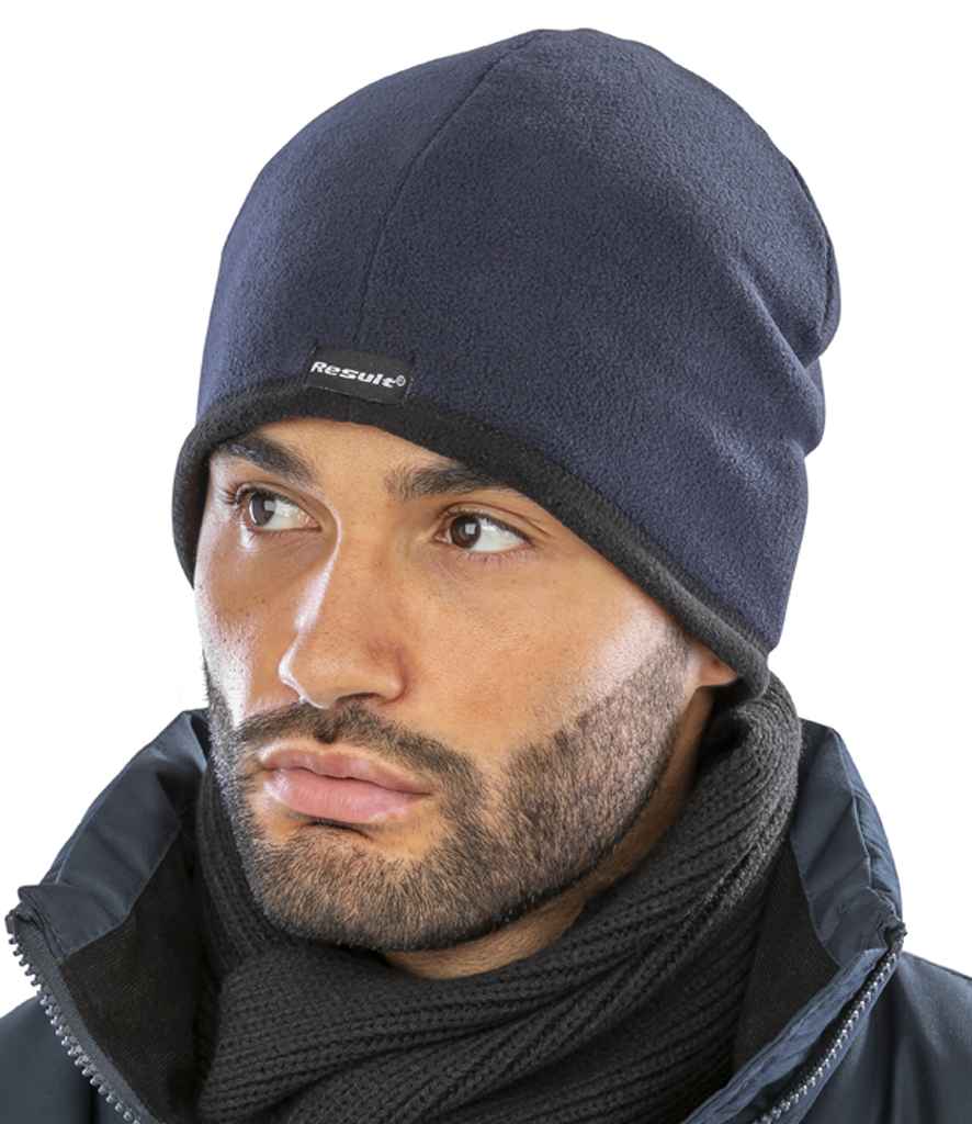 Result Reversible Micro Fleece Bob Hat - Black/Navy