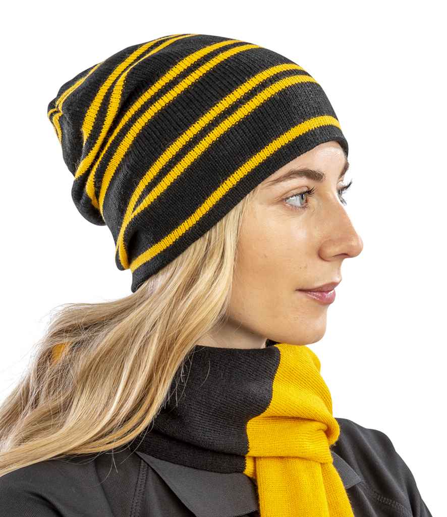 Result Team Reversible Beanie - Black/Gold