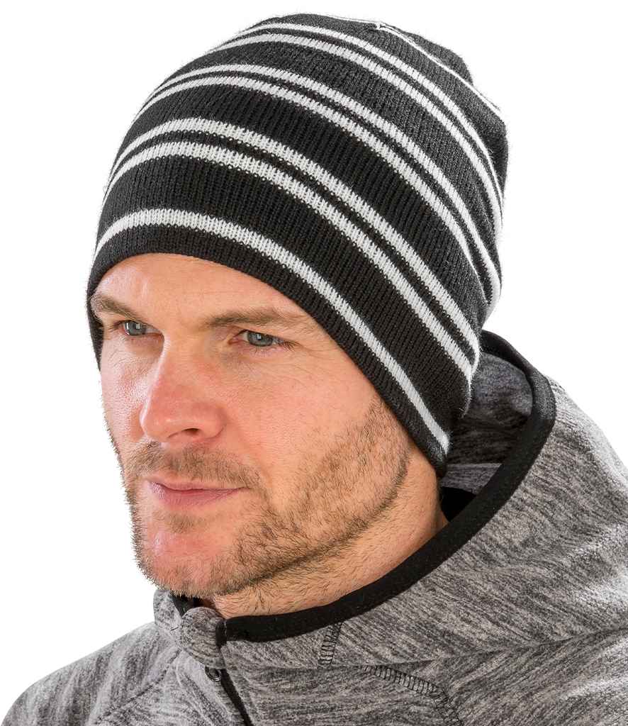 Result Team Reversible Beanie - Black/White