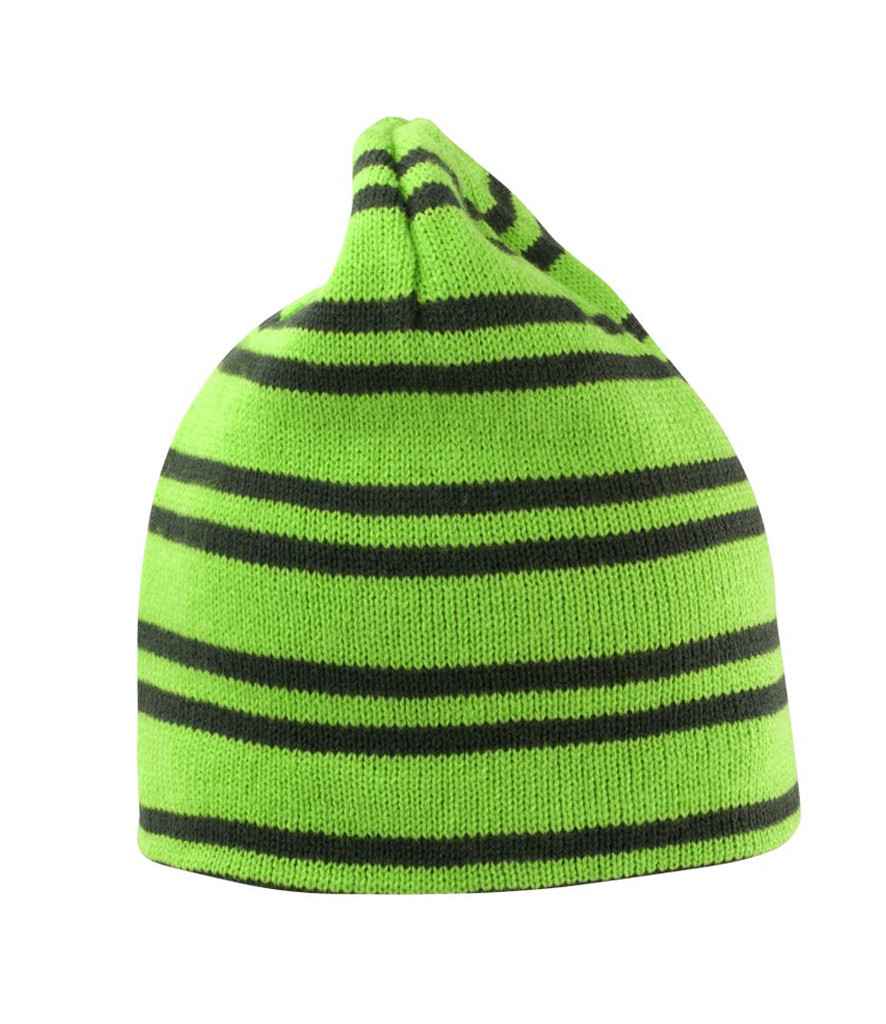 Result Team Reversible Beanie - Lime Green/Grey