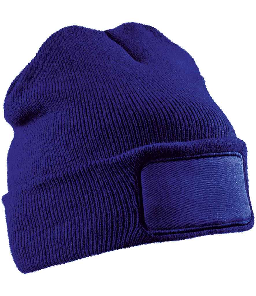 Result Recycled Double Knit Printers Beanie - Royal Blue