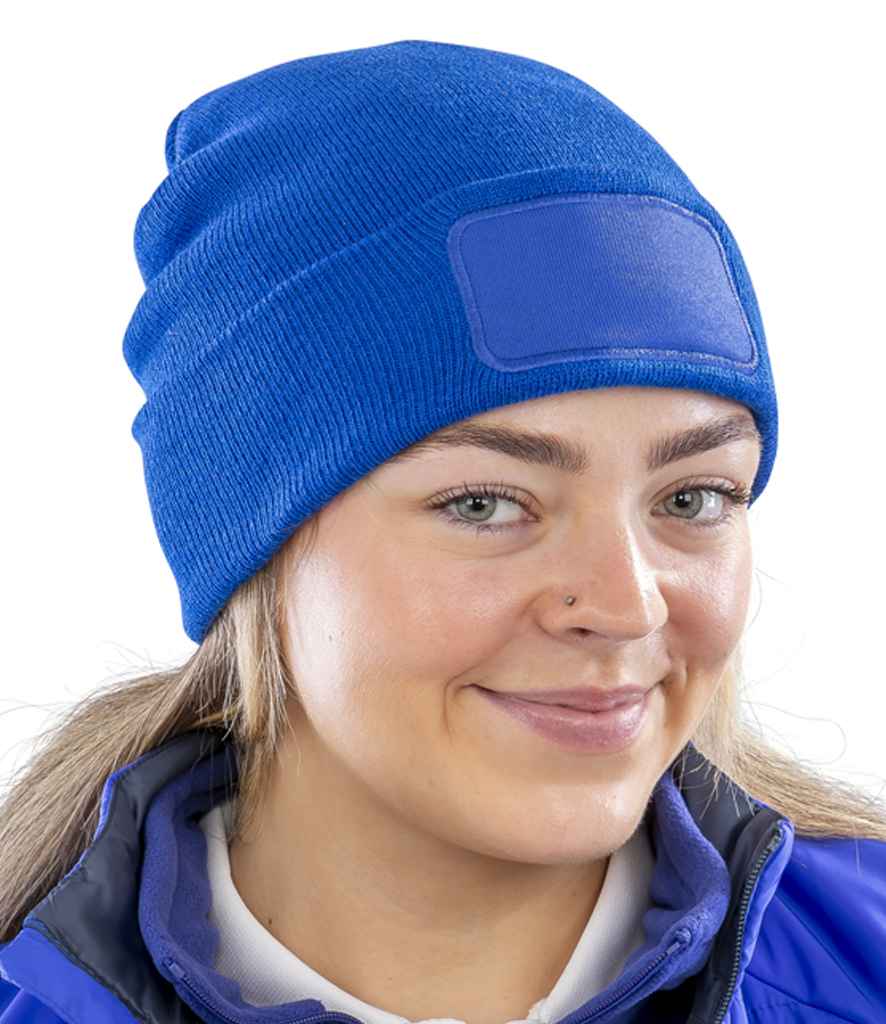 Result Recycled Double Knit Printers Beanie - Royal Blue