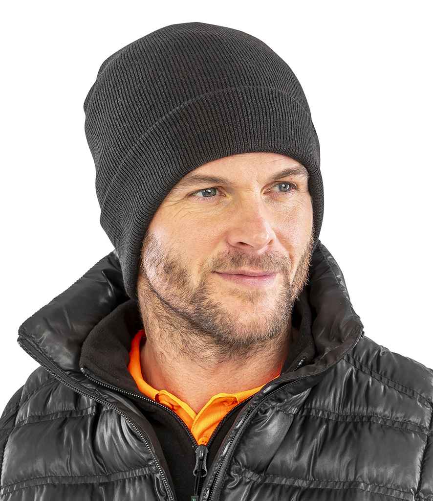 Result Recycled Woolly Ski Hat - Black