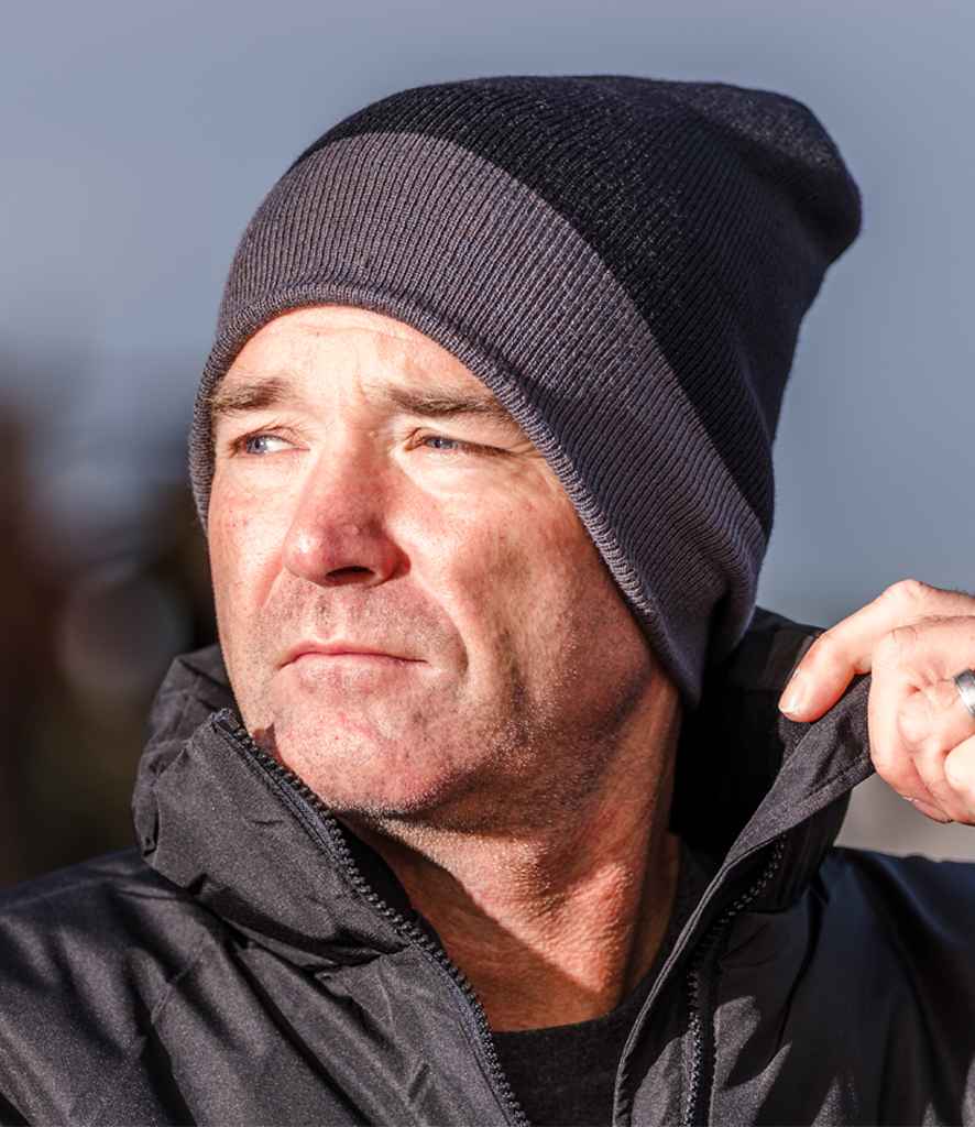Result Recycled Compass Beanie - Black/Grey