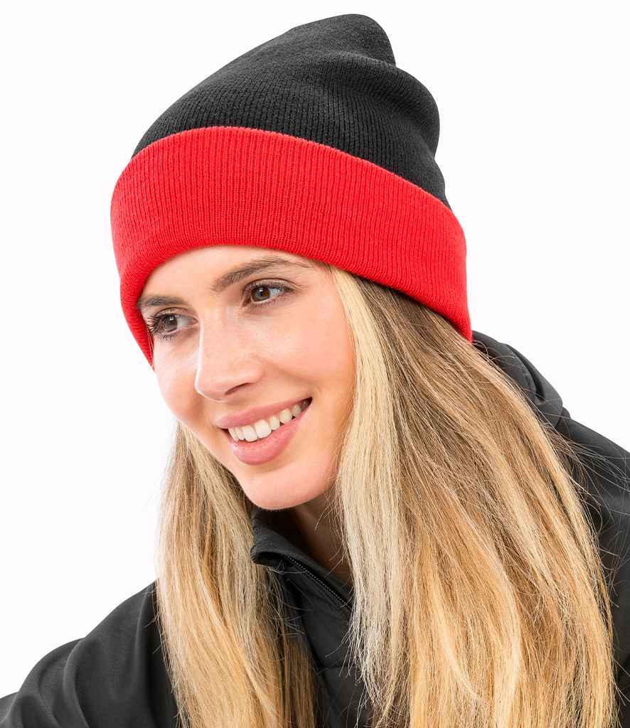 Result Recycled Compass Beanie - Black/Red