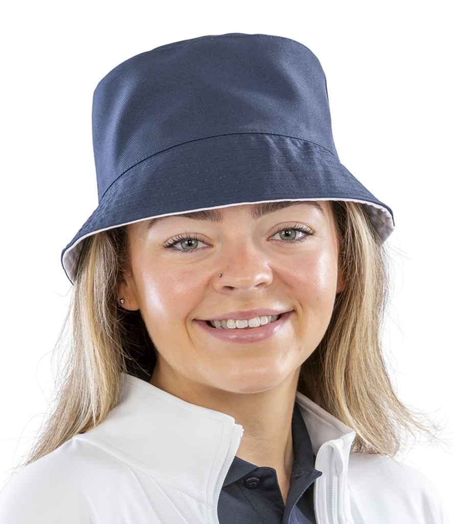 Result Recycled Core Reversible Bucket Hat - Navy/White