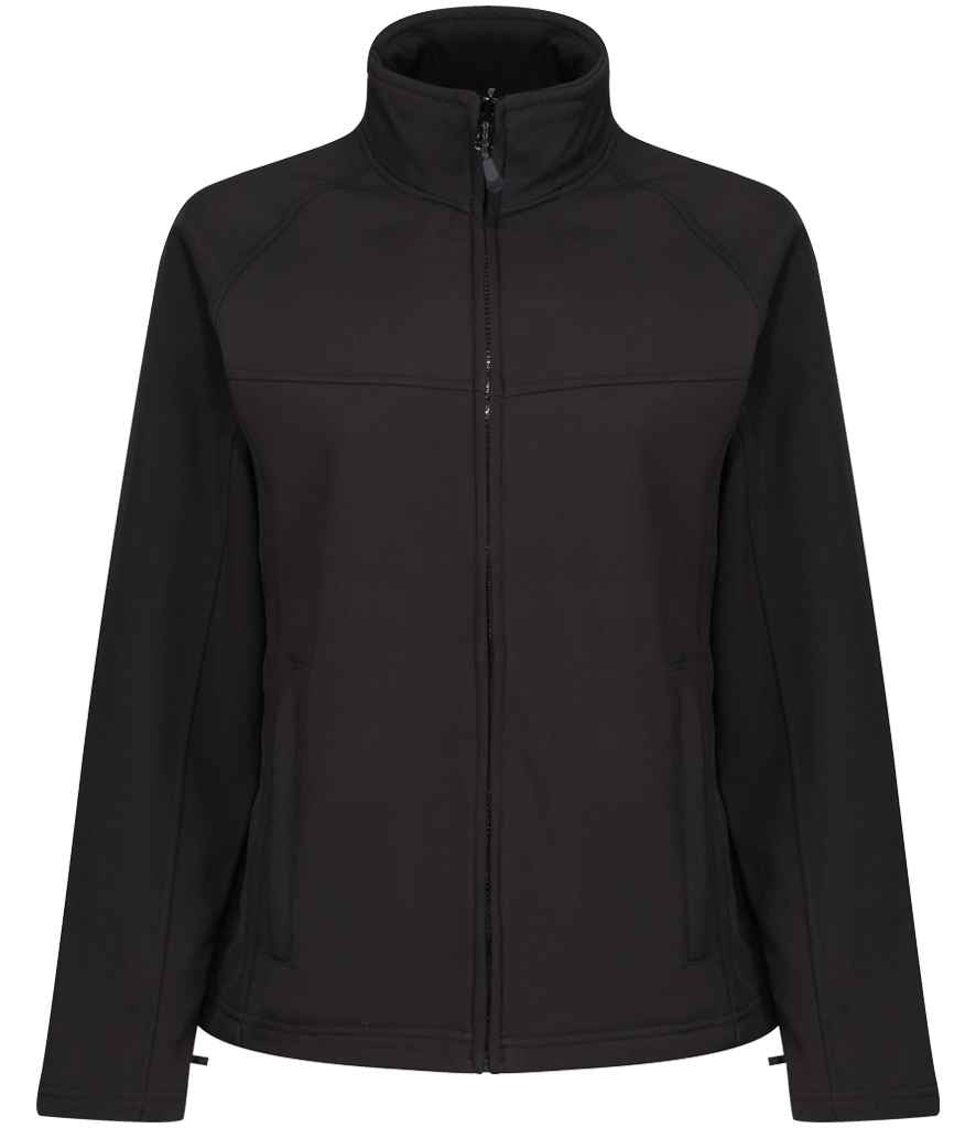 Regatta Ladies Uproar Soft Shell Jacket - Black/Black Lining