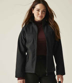 Regatta Ladies Uproar Soft Shell Jacket - Black/Black Lining