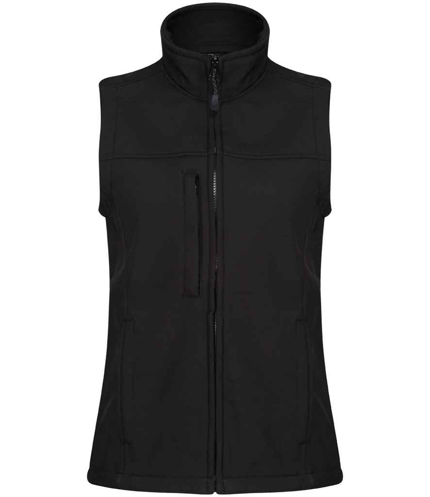 Regatta Ladies Flux Soft Shell Bodywarmer - Black/Black