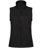 Regatta Ladies Flux Soft Shell Bodywarmer - Black/Black