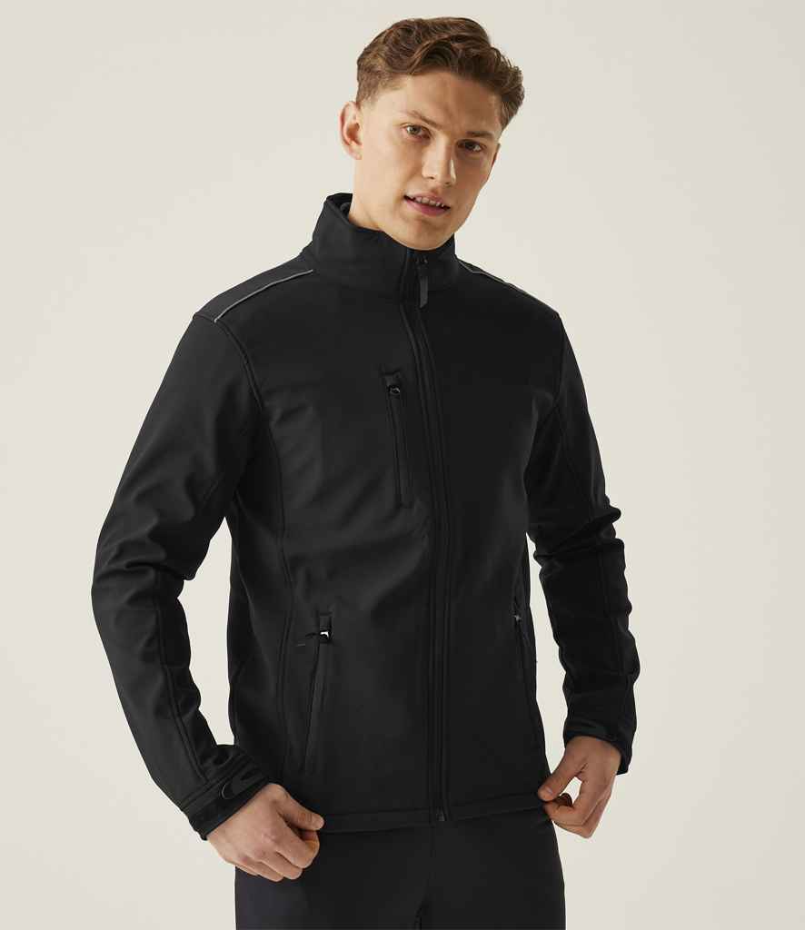 Regatta Sandstorm Soft Shell Workwear Jacket - Black/Black
