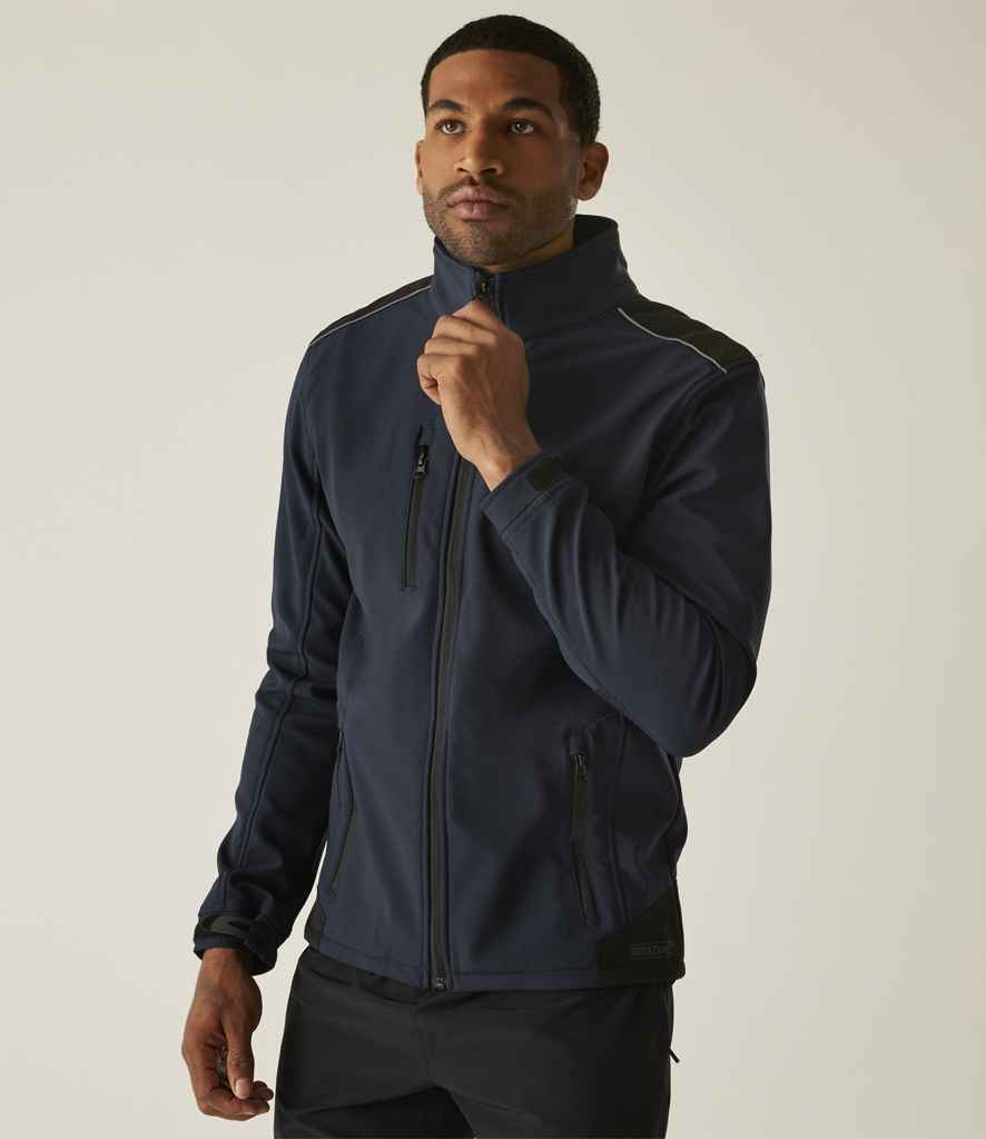 Regatta Sandstorm Soft Shell Workwear Jacket - Navy/Black