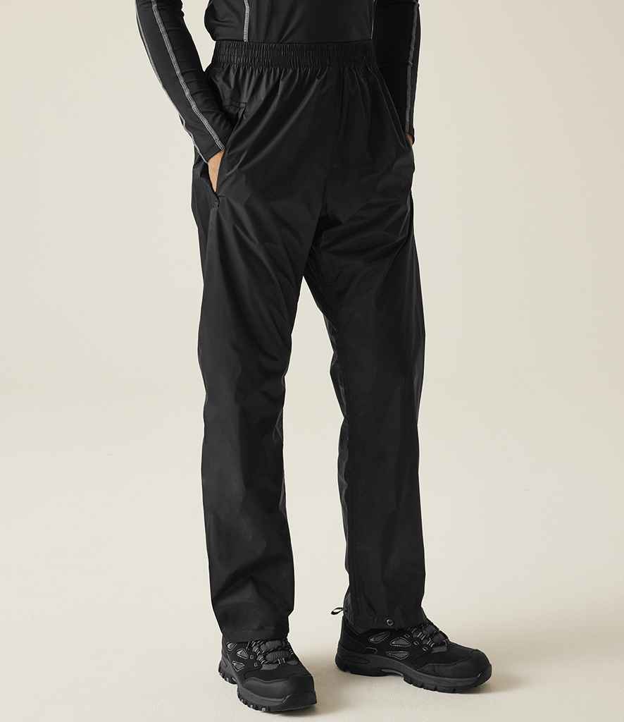 Regatta Pro Packaway Waterproof Breathable Overtrousers - Black