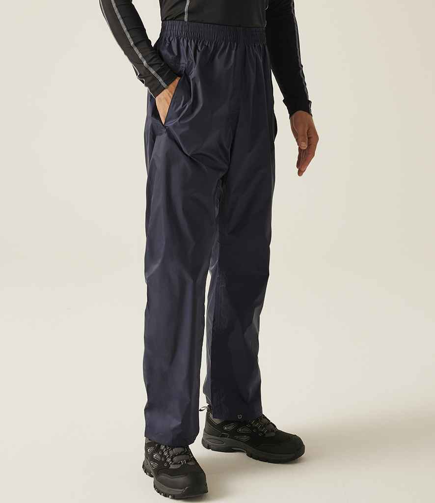 Regatta Pro Packaway Waterproof Breathable Overtrousers - Navy