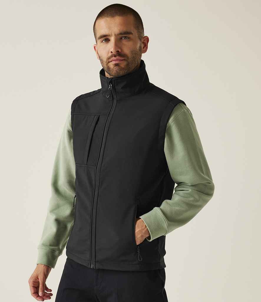 Regatta Octagon II Printable Soft Shell Bodywarmer - Black/Black