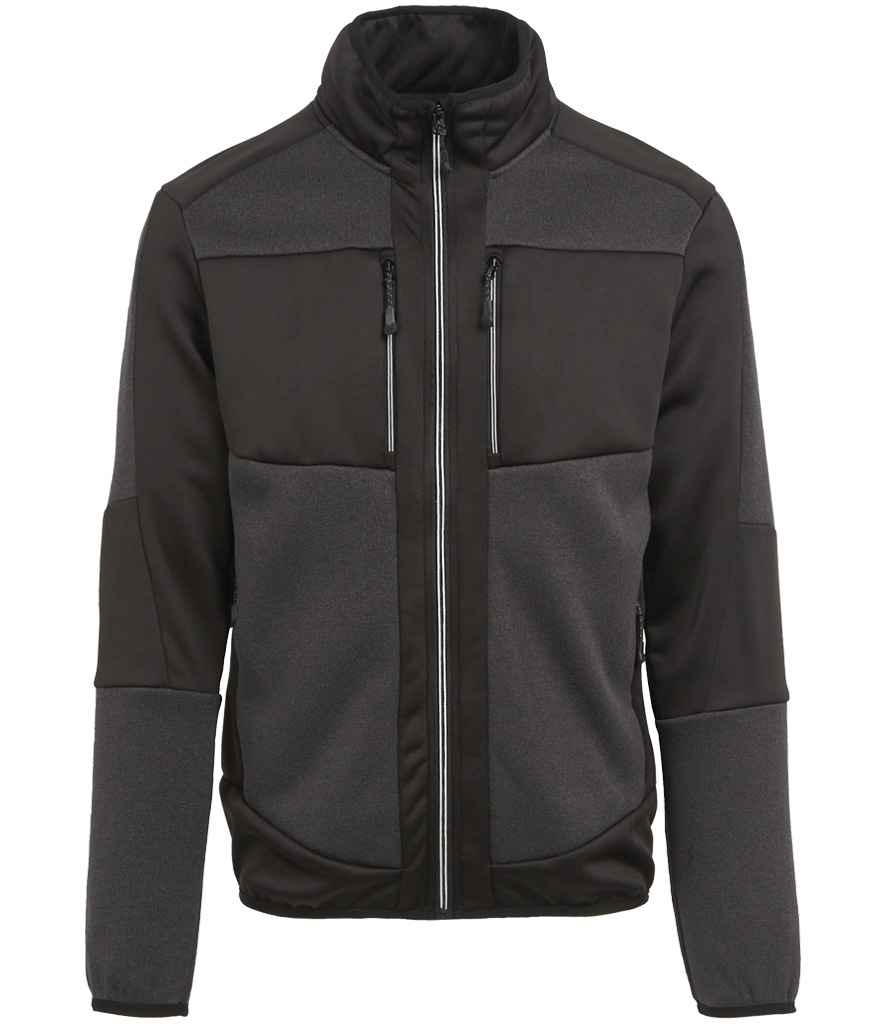 Regatta E-Volve Unisex Knit Effect Midlayer Top - Ash/Black