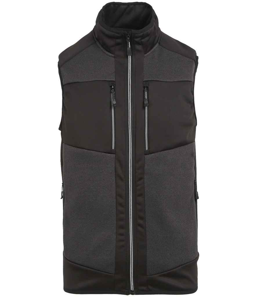 Regatta E-Volve Unisex Knit Effect Stretch Bodywarmer - Ash/Black