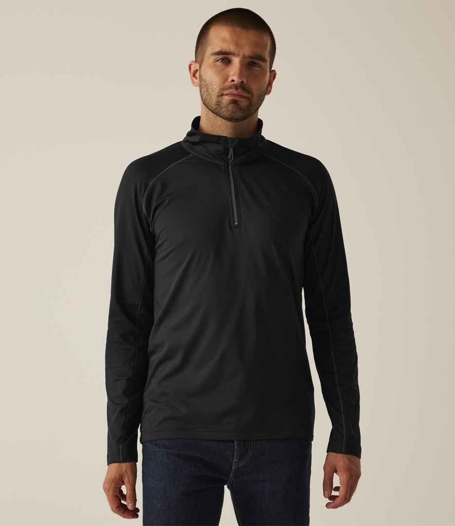 Regatta Core Stretch Half Zip Midlayer Top - Black