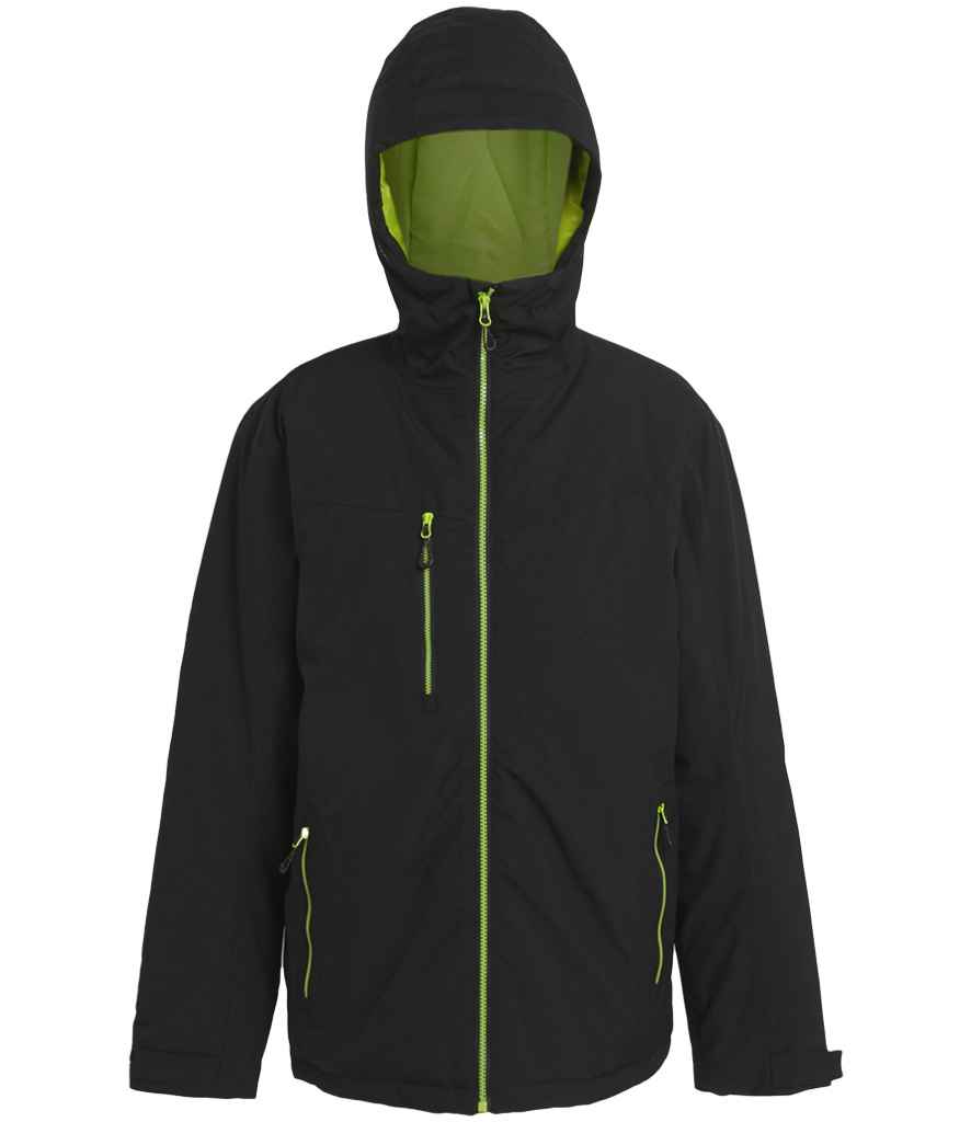 Regatta Navigate Waterproof Insulated Jacket - Black/Lime Green