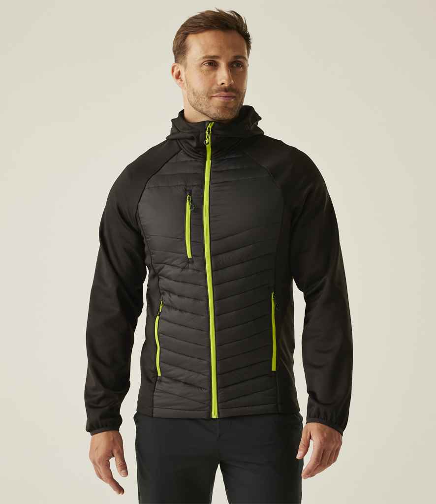 Regatta Navigate Hybrid Jacket - Black/Lime Green