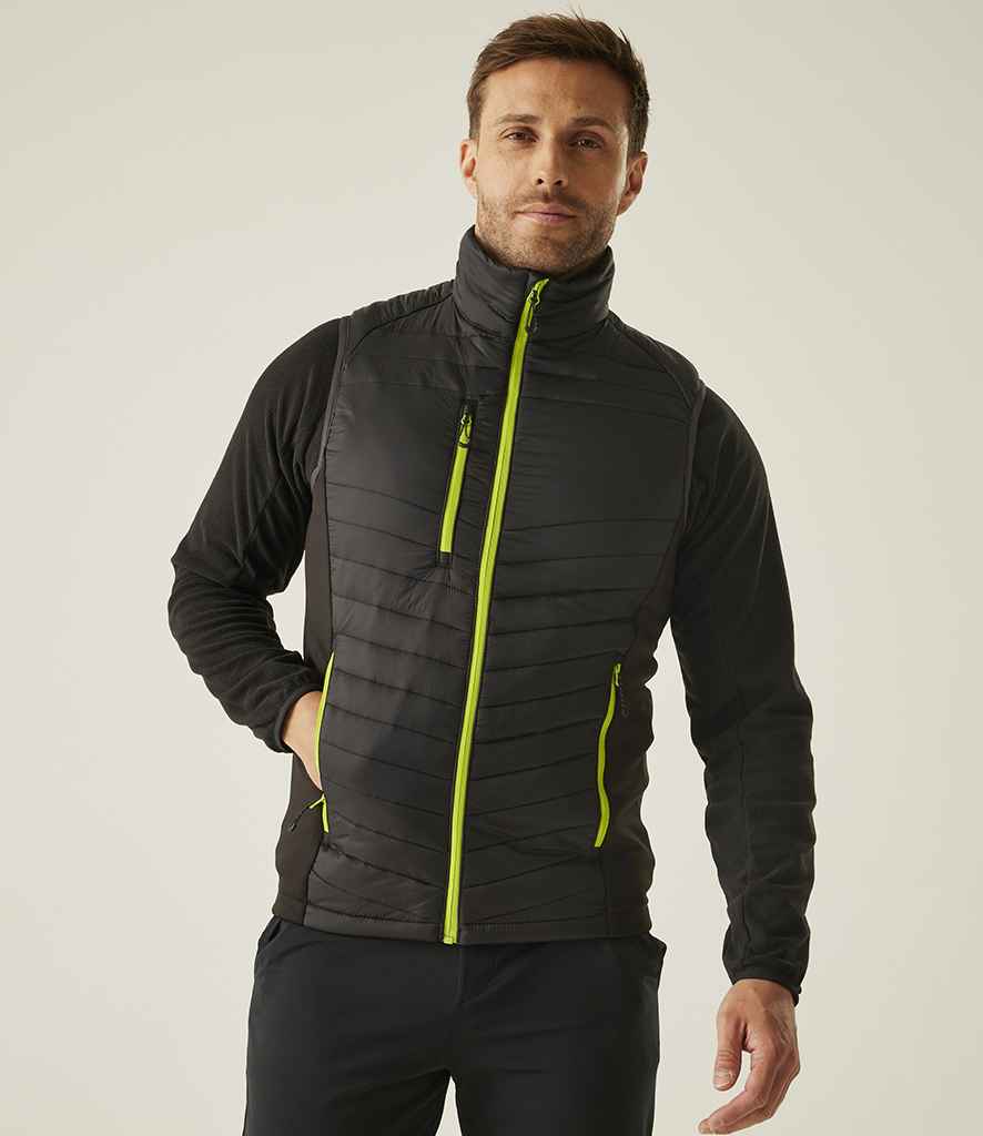 Regatta Navigate Hybrid Bodywarmer - Black/Lime Green