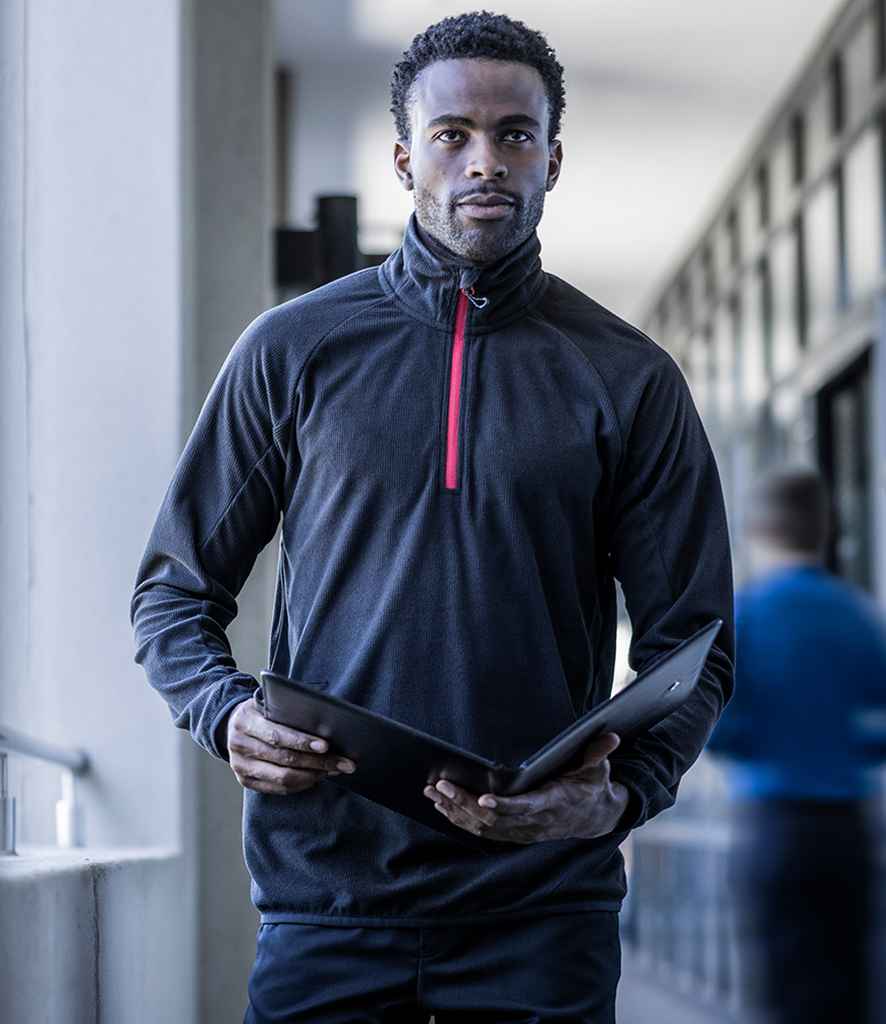 Regatta Navigate Half Zip Fleece - Black/Classic Red