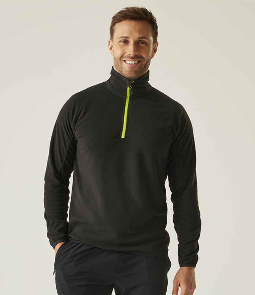 Regatta Navigate Half Zip Fleece - Black/Lime Green